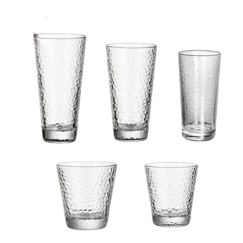 Wholesale Household Custom logo Printed Glass Tea Water Cup for Drinking Juice Cups