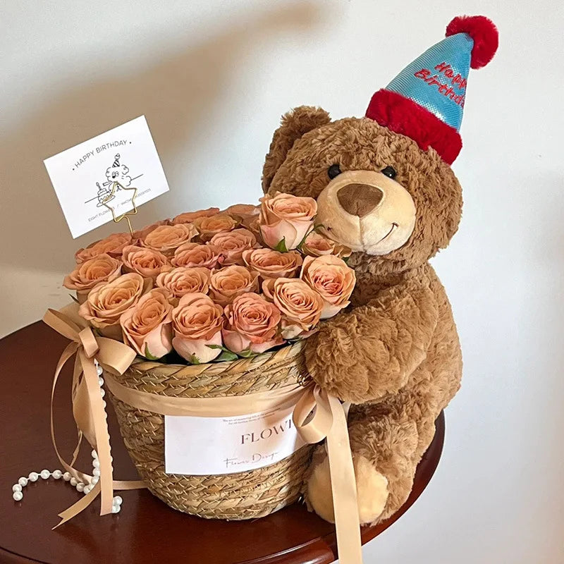 D74 11pcs Eternal Rose Flower With Greeting Card Christmas Gift Eternal Soap Flower Bouquet
