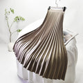 S0010A Spring New Fashion Solid Color Long Free Size Elastic High Waist Woman Pleated Skirts