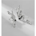 S925 Sterling Silver Liquid Butterfly Statement Earrings Fashion Exaggerated Metal Designer Earrings Wholesale Earrings Women
