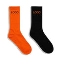 Cheap Wholesale Oem Custom Design Your Own logo Men Crew Sports Socks Custom Bamboo Cotton Black Sock for Man