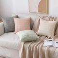 Best Selling Modern Farmhouse Boho Striped Corduroy Pillow Covers Square Shape Knitted Technique for Home Sofa Decor