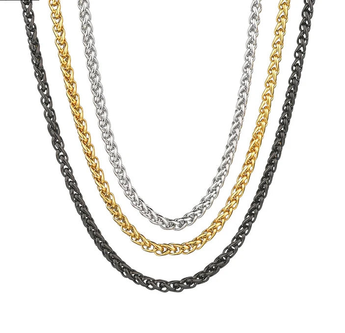 Diy Jewelry Accessories Simple Stainless Steel Hip-hop Keel Necklace for Men and Women 304 Flower Basket Chain