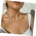 Stainless Steel 18K Gold Filled Flat Snake Chain Jewelry Herringbones Snake Chain  Link Choker Necklace