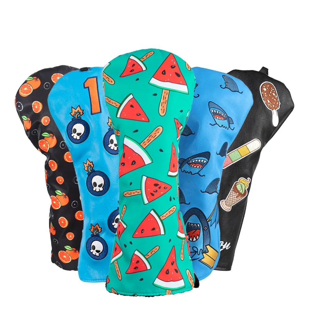 Golf Accessories Watermelon Driver Cover Printing Club Golf Head Covers Bulk Retail Driver Golf Headcovers