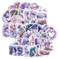 50pcs Cute Fairy Tale Garden PVC Self Adhesive Stickers for Laptop Phone Case Suitcase Skateboard Guitar Table and Books