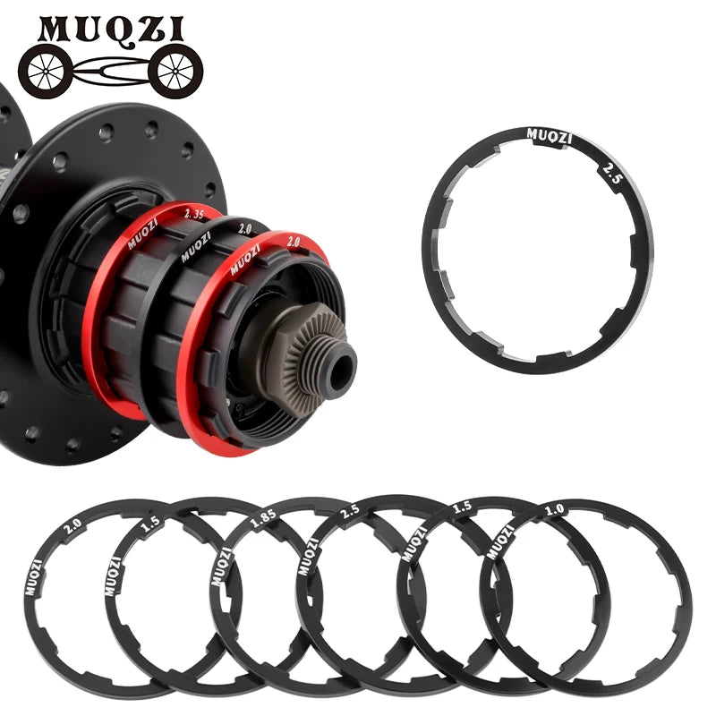 Bicycle Flywheel Cassette Gasket Hub Spacers 1/1.5/2/1.85/2.18/2.35/2/2.5mm Bottom Bracket Spacer Bike Grooved Type Hub Washer