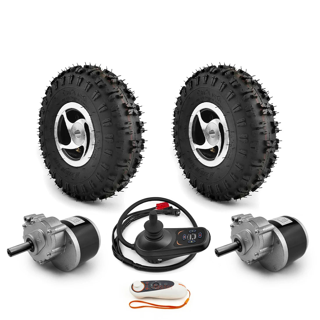 24V 250W Dual 10 Inch Wheel Brushed Gear Motor Kit for Electric Golf Carry Garden Lawn Mower Tool Cart