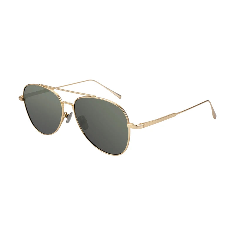 Custom Logo Metal Polarized Sun Glasses Double Bridge Sunglasses