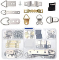 Photo Frame Hanging Hooks Kit 9 Models Picture Hanger Hooks with Screws for Office Family Photo Picture Painting Hanging Assort