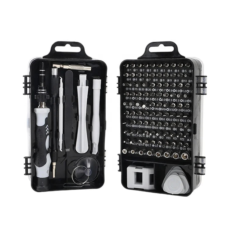 115 in 1 Black Luggage Style Mini Screwdriver Bits Repair Tool Mobile Phone Magnetic Ratchet Precision Screwdriver Set