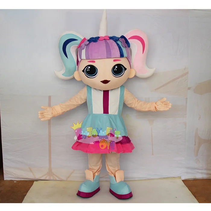 Enjoyment CE Advertising Adults unicorn Girl Mascot Costume Custom Made Used Cartoon Character Custom Mascots Costumes