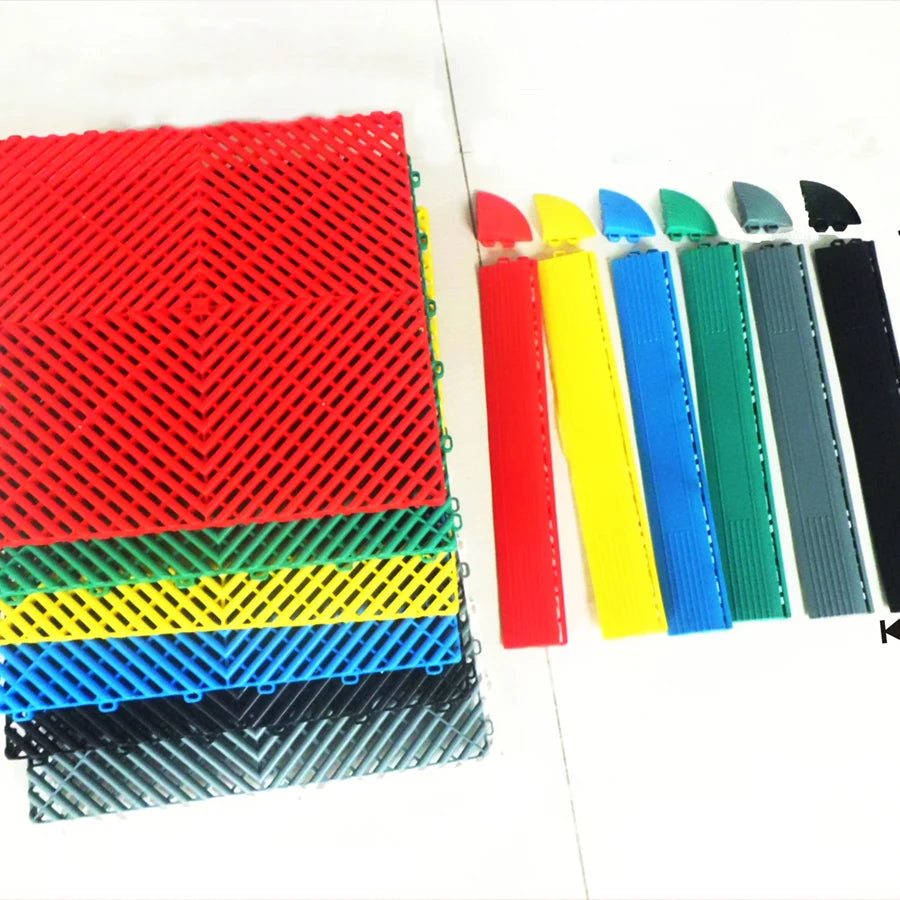 Garage Flooring Interlocking Plastic Flooring Tiles Plastic Sale Waterproof Simple OEM PVC Surface Technical Color Type