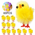 60pcs  Mini Easter Chicks Easter Decorative Chicken Yellow Little Chicken Hot Sale 3cm High