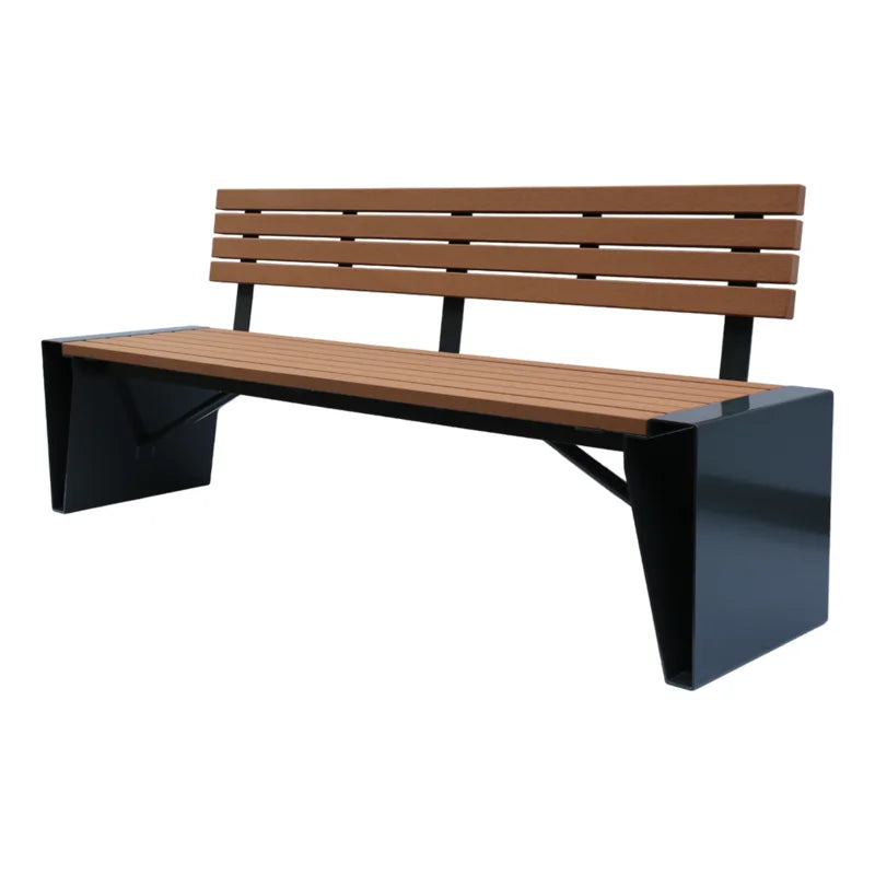 Outdoor Park Contemporary Hardwood Bench Seat Outside Street Bench Seating Public Garden Patio Chair Benches for Outside