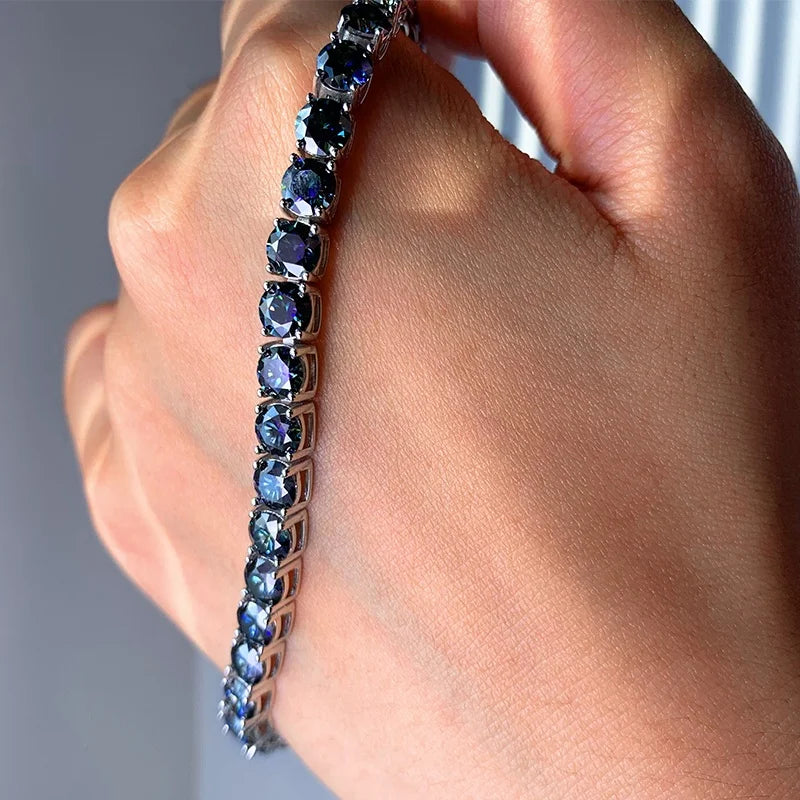 Luster Fashion Bracelets 925 Sliver 5mm Moissanite Tennis Chain for Women
