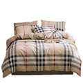 In Stock Four-piece Microfiber Bed Sheet  Simple Nordic Style Sub-stripe Duvet Cover Hotel Bed Linen Hotel Bedding Set