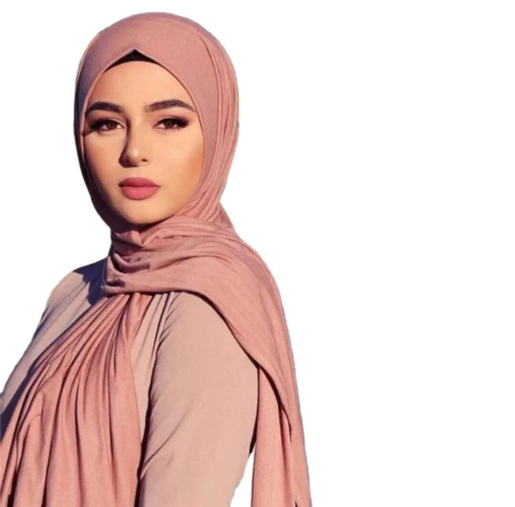 Wholesale Dubai Muslim Women's Scarves Hijab Shawls Modal/Jersey Material 30 Colors Stretchy Stitch Winter/Spring/Autumn Use