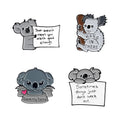 Manufacturer Anime Cartoon Save Koala Home Enamel Backpack Suit Hat Clothes Tie Scarf Button Pin Badge Lapel Pin