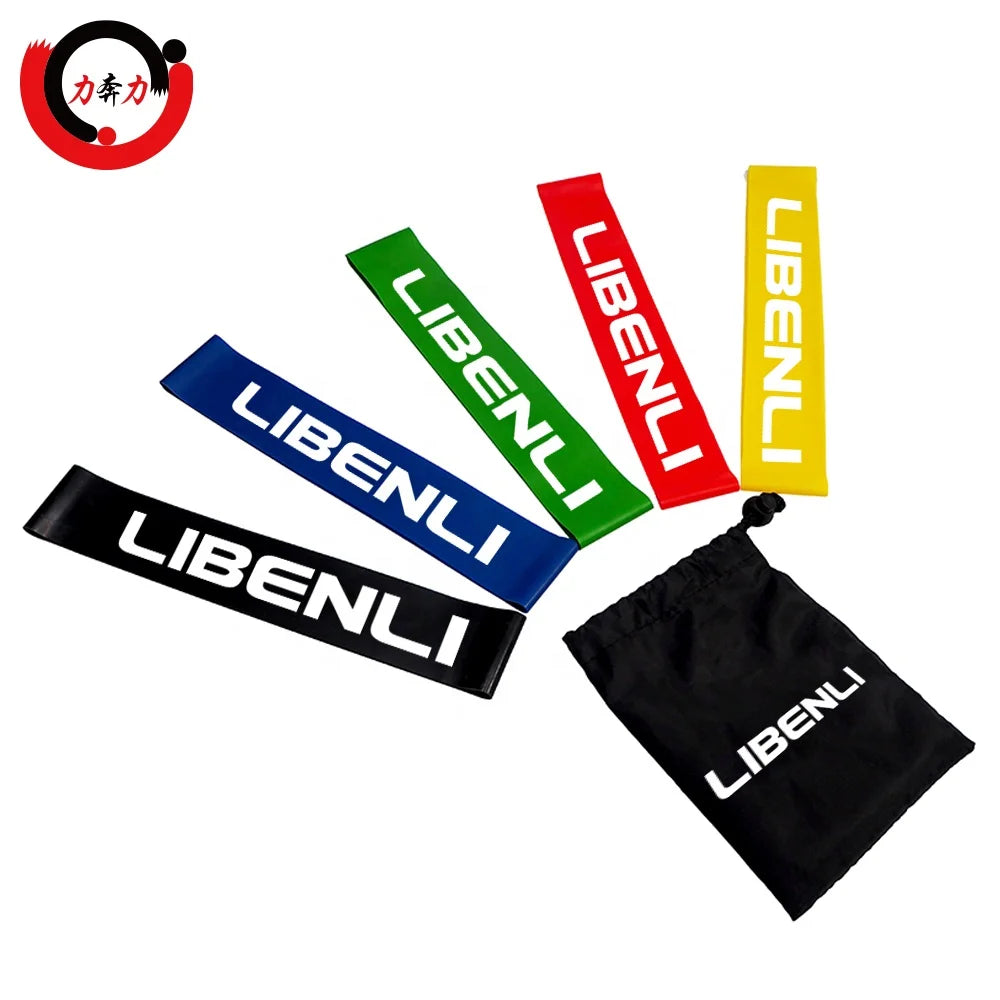 Custom Logo Mini Exercise Loop Ankle Booty Gym Heavy Fitness Latex Elastic Training Yoga Resistance Bands Set