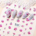 Autumn Style 5D Embossed Flower Cat Fruit Bread Ice Cream Panda Nail Art Decals for Nails Heart Shape Decorations