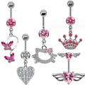 Top Sale Hello Kitty Belly Ring pink Wholesale Belly Ring for Woman