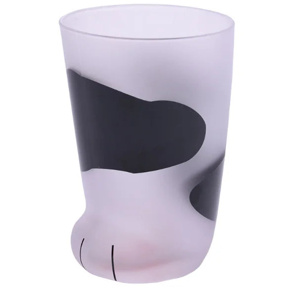 Wholesale Japanese Style Lovely Customized Cat's Foot Glass Coffee Mug Custom Crystal Drinking Cup