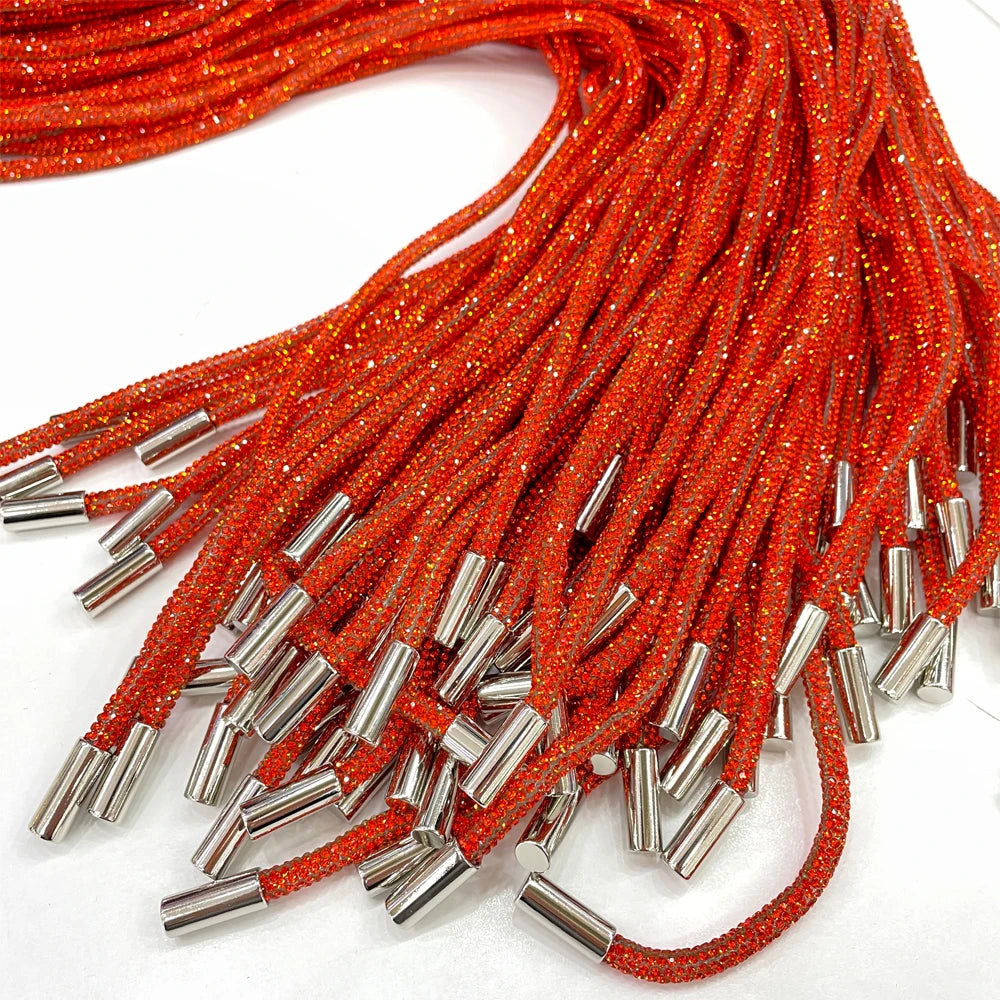 S528 6mm Rhinestone Rope Crystal Strips Fashion Diamond Strings for Hoodies Decoration