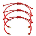 Custom Red Rope Bracelet Chain with Charm Adjustable Jewelry Size Handmade Woven Wax Chains for Jewelry Making