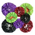 Factory Direct Custom Double Layer Satin Solid Color Hair Care Bonnets Custom Logo-Daily Use Adult Female Hair Wraps 58-60cm