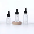 Ready to Ship Empty Frosted & Clear Glass Dropper Bottle 5ml 10ml 30ml 50ml 100ml Essential Oil Bottle with Printed Scale