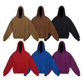 Shorter Drawless Hoodie Non Drawstring Heavyweight Hoody Top French Terry Super Oversized Blank Hoodies Custom logo