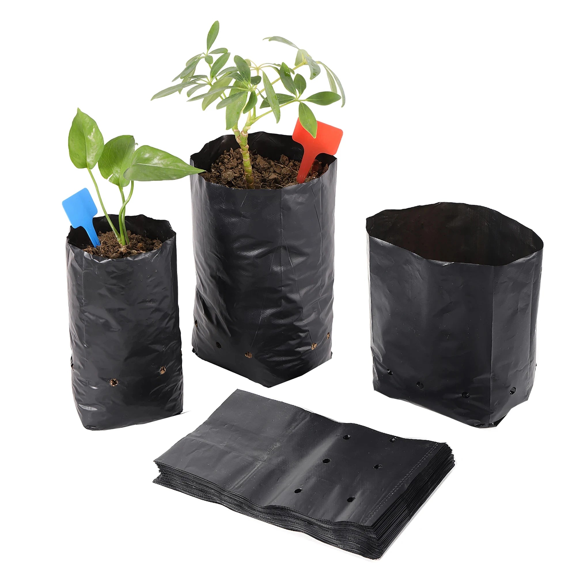 Eco-Friendly Black Nursery Bags Plant Thicken Grow Bags Seedling Planting Bags With Breathable Holes
