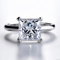 SGARIT Custom Fine Jewelry 14k White Gold 3ct 8.1mm VVS1 D Princess Cut Moissanite Diamond Engagement Ring Jewelry Women