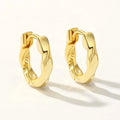 Nagosa 925 Sterling Silver Jewelry 14k Gold Vermeil Mobius Basic Hoop Huggie EarrIngs 18k Gold huggies for Women