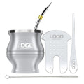 Double-Walled Stainless Steel Yerba Mate Cup Bombillas Set Includes Mate Gourd Straw Cleaning Brush Tea Shaper Set