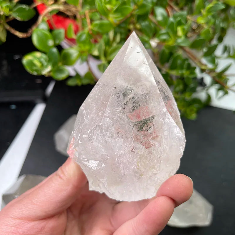 Healing Quartz Rough Point Natural clear Quartz Raw Shiny Polished Points 8-13cm