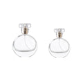 25ml 50ml Portable Perfume Bottle Flat Round Glass Empty Bottle Cosmetic Glass Spray Bottle
