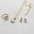 Yudan Jewelry Factory Custom Stainless Steel Sapphire Fashion Jewelry Jewelry Sets for Women