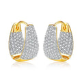 New S925 Sterling Silver 18K Gold Plated Simple AAA Tiny Cubic Zirconia Paved CZ Stone Hoop Fashion Jewelry Earring for Womens