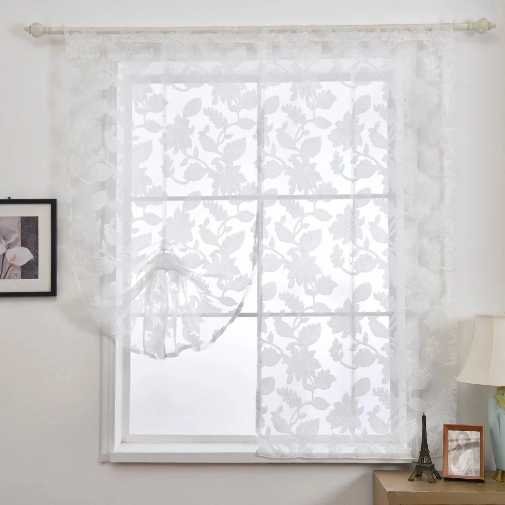XinLan Bestseller Home Decoration Kitchen Door Short Curtain Design Roman Blinds Window Curtain