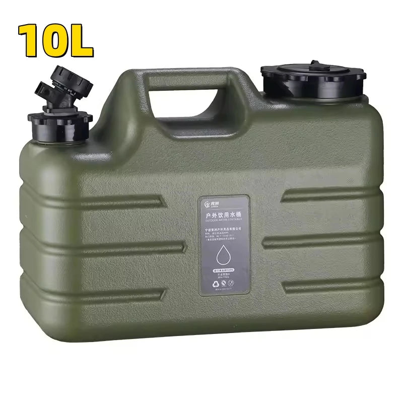 Portable Outdoor Camping Drinkware 5L 10L 18L 24L Plastic Water Storage Tank with Faucet Car Carrying Bucket