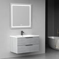Modern Solid Wood Bathroom Furniture Hanging Cabinet Plywood Wall Hung Bathroom Cabinet with Sink
