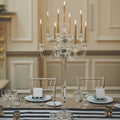 9 Arms Tall Wedding Table Decor Glass Candelabra Centerpiece MH-TZ0248