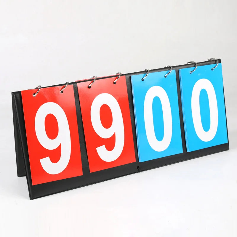 4 Digit Display Snooker Competitive Portable Multi-Sport Baseball Volleyball Table Tennis Soccer Folded Manual Flip Scoreboard
