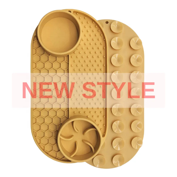 Pets Anxiety Relief Calming Mat Multifunctional Food Grade Silicone Dog Food All in One Feeding Mat Pet Bowl Lick Mat