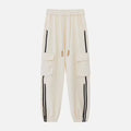 Custom Casual Breathable Eco-Friendly Mid Rise Flared Joggers Baggy Oversized Cargo Sweatpants for Men Polyester/Cotton