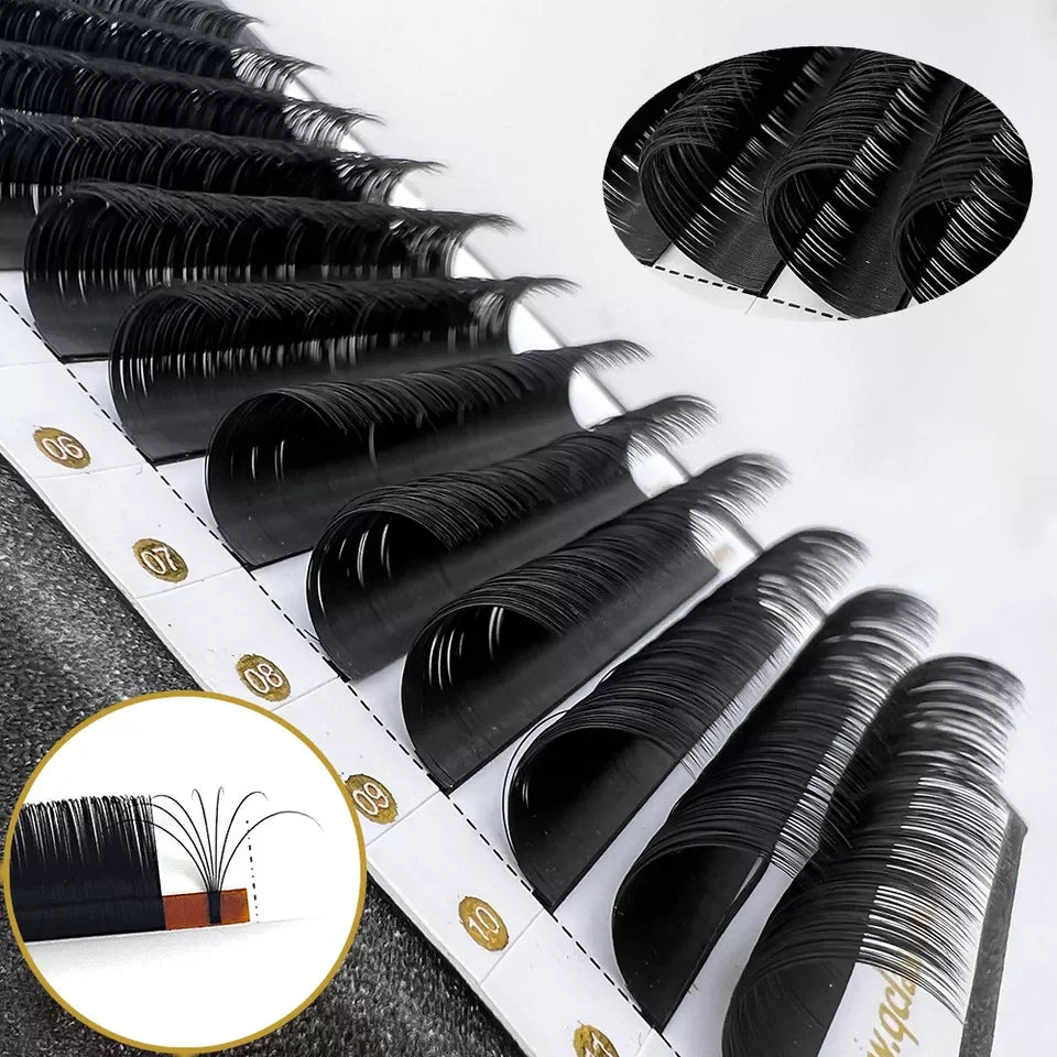 Custom Fluffy Mink Lash Extensions d Curl Soft Cashmere Eyelash Extensions Russian Volume Lash Trays