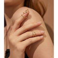 4 Designs Geometric Oval Waterdrop Zircon Fingertip Ring Layered Adjustable Rings Women Fashion Modern Simple Jewelry 2023 Hot