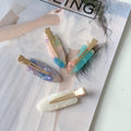 DOWELL Korean Make up Hairpin for Girls Seamless Acetate Metal Hair Clips
